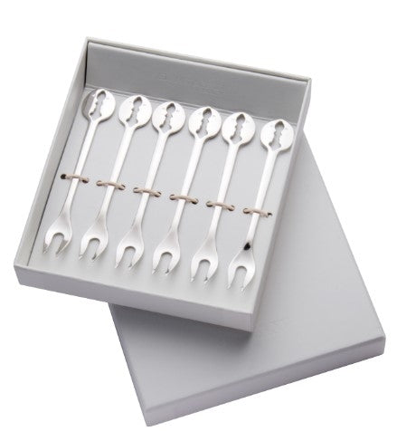 Kiss Condiment Party Forks Silver Set/6