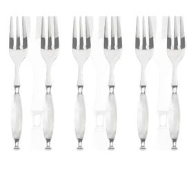Country White Cocktail / Cake Forks Set of 6