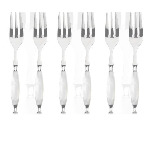 Country White Cocktail / Cake Forks Set of 6