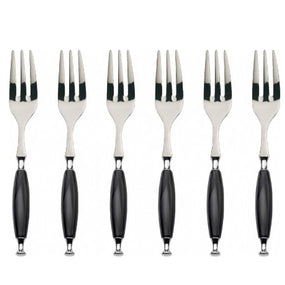 Country Black Cocktail / Cake Forks Set of 6