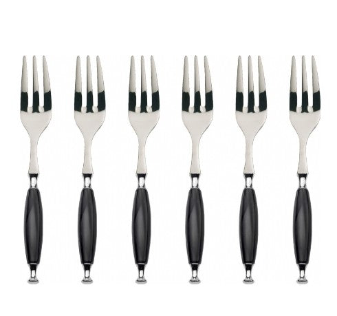 Country Black Cocktail / Cake Forks Set of 6