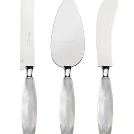 Country White 3 Piece Cheese Knives Set
