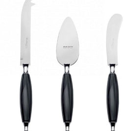 Country Black 3 Piece Cheese Knives Set
