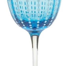 Perle Aqua Wine Goblet Set/4