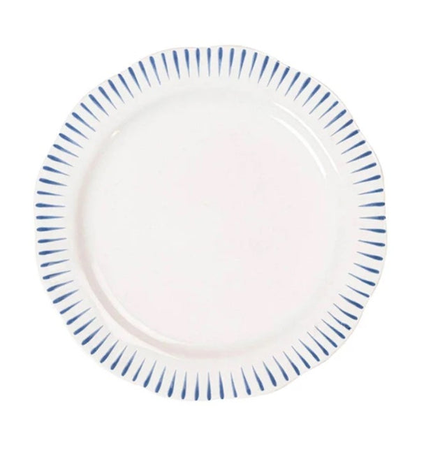 Sitio Stripe Dessert/Salad Plate Delft Blue
