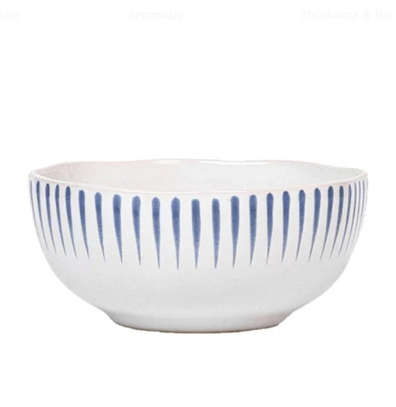 Sitio Stripe Cereal/Ice Cream Bowl Delft Blue