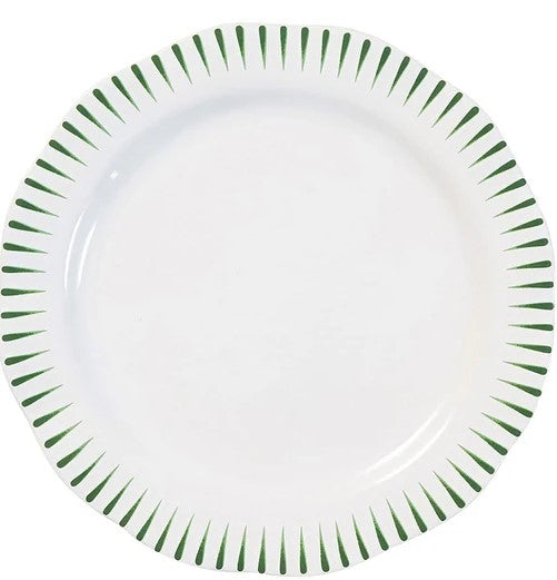 Sitio Stripe Dinner Plate Basil