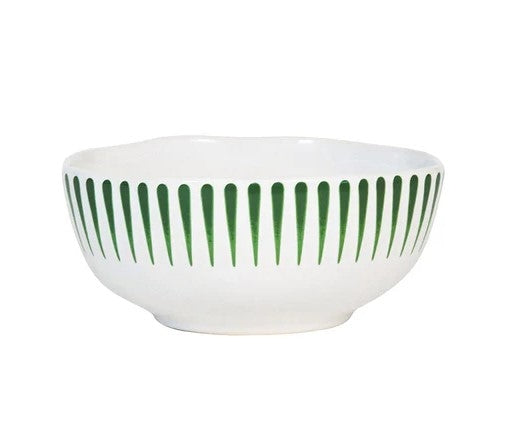 Sitio Stripe Cereal/Ice Cream Bowl Basil