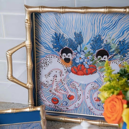 Sour Patch Monkey Enameled Chang Mai Square Tray