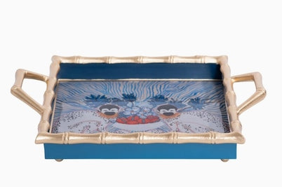 Sour Patch Monkey Enameled Chang Mai Square Tray