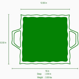 Monkeying Around Enamel Bamboo Square Tray
