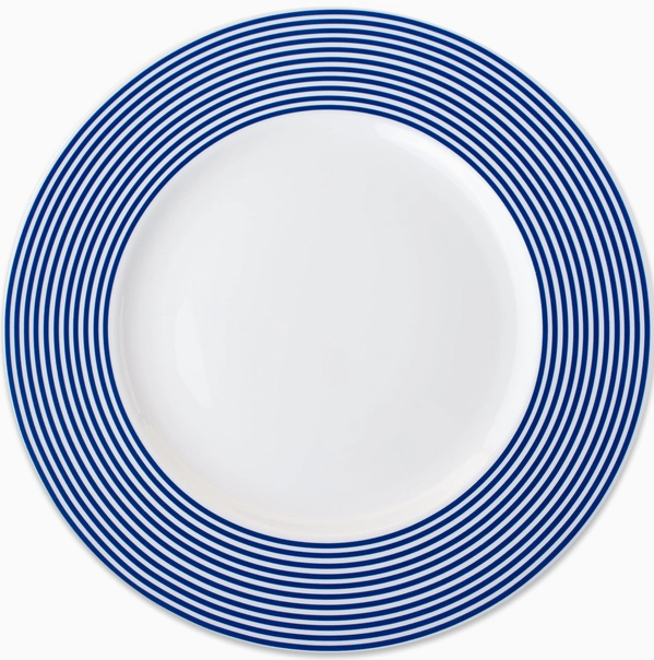 Newport Racing Stripe Rimmed Dinner Plate