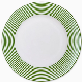 Newport Stripe Verde Rimmed Dinner Plate