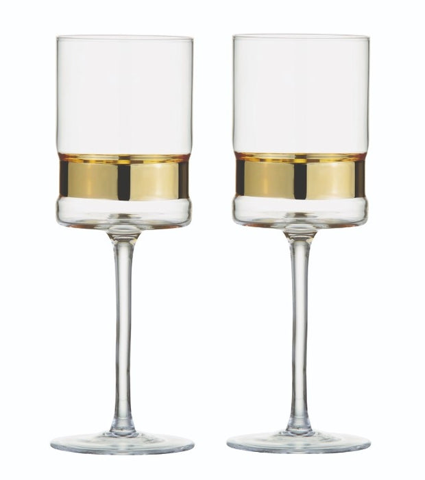 SoHo Wine Glass Gold Set/8
