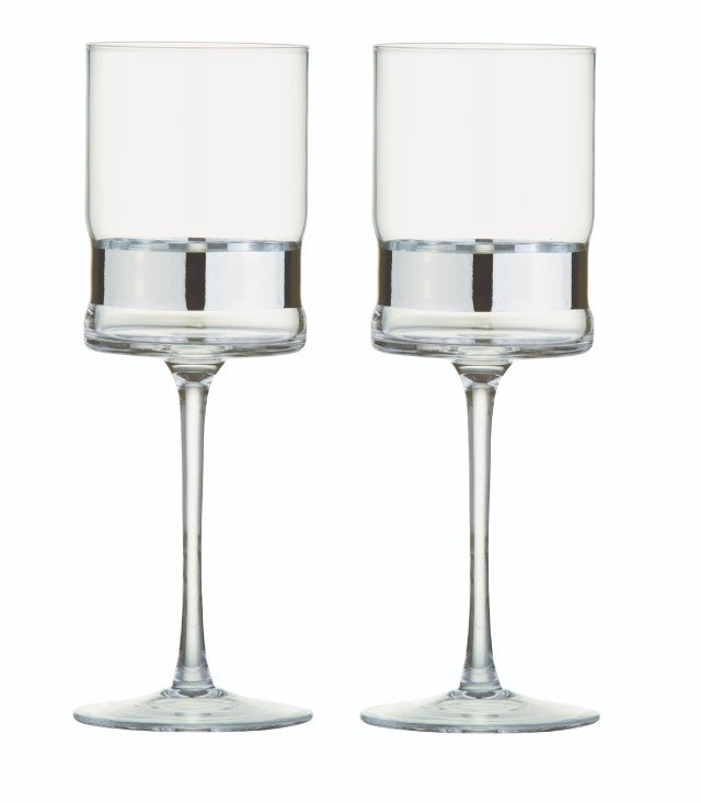 SoHo Wine Glass Silver Set/8