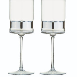 SoHo Wine Glass Silver Set/8