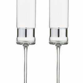 SoHo Champagne Glass Silver Set/8