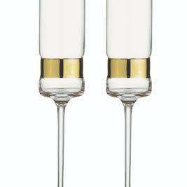 SoHo Champagne Glass Gold Set/8