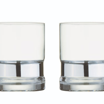 SoHo Double Old Fashioned Glass Silver Set/8