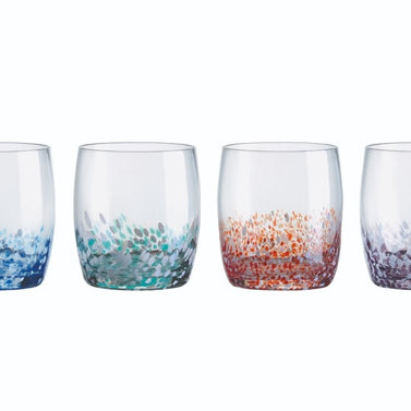 Speckle Double Old Fashioned Glass Set/4