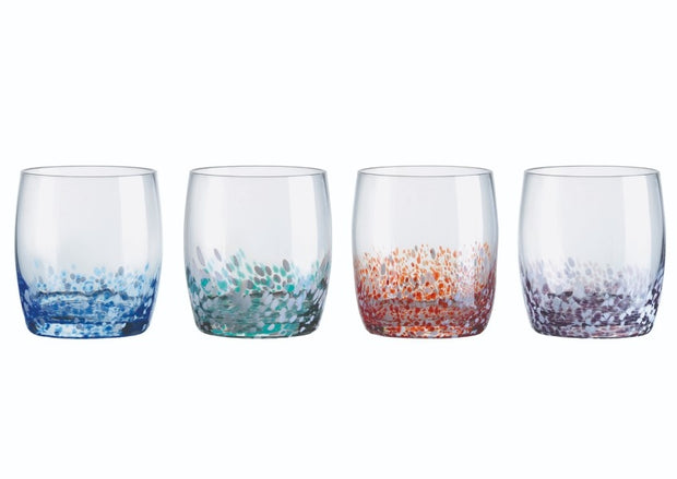 Speckle Double Old Fashioned Glass Set/4