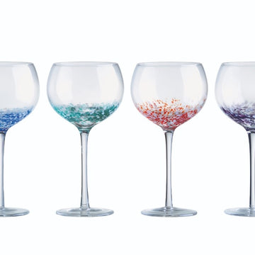 Speckle Red Wine/Gin Glass Set/4