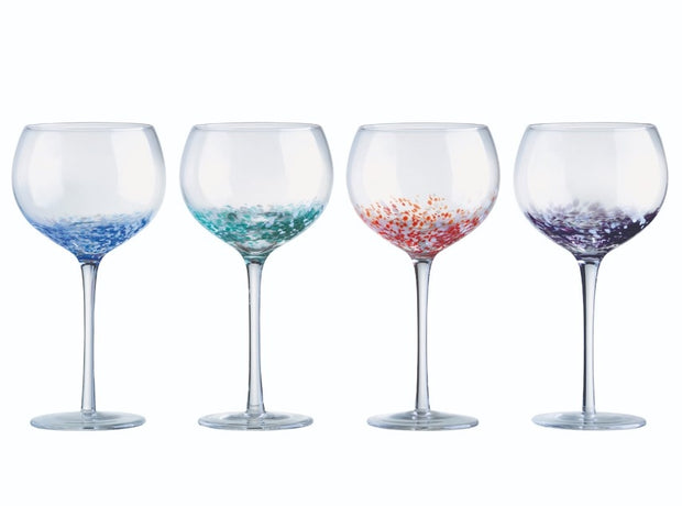 Speckle Red Wine/Gin Glass Set/4
