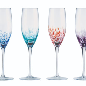 Speckle Champagne Flute Set/4