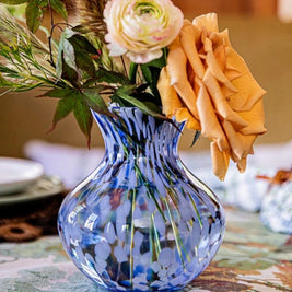 Puro Blue Glass Vase