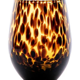 Puro Tortoiseshell Stemless Wine Glass Set/4