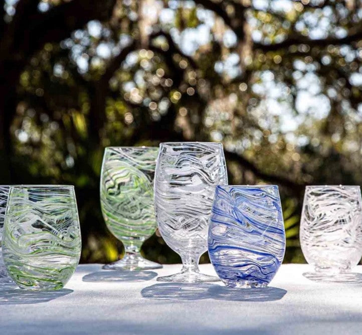 Puro Marble Goblet Green Set/4