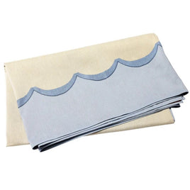 Tavola Blue Scalloped Tablecloth