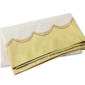Tavola Yellow Scalloped Tablecloth