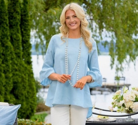 Bella Bell Sleeve Linen Top