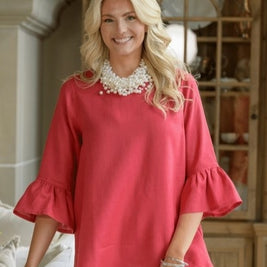 Bella Bell Sleeve Linen Top