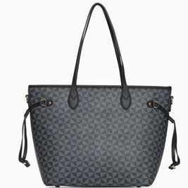 Two Tone Tote in Black