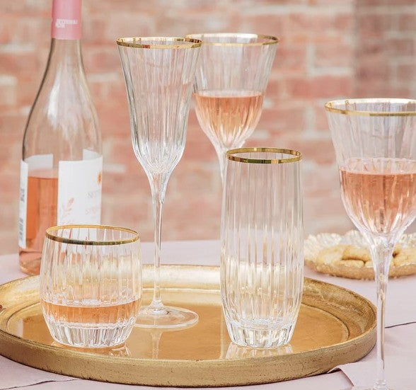 Natalia Gold Wine Glass