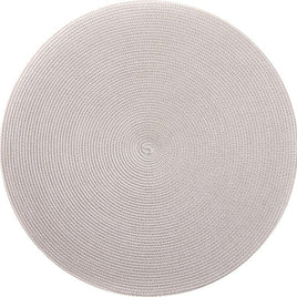 Round Placemat in Two Tone Silver/Sand Set/4