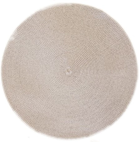 Round Placemat in Lurex Silver Sand Set/4
