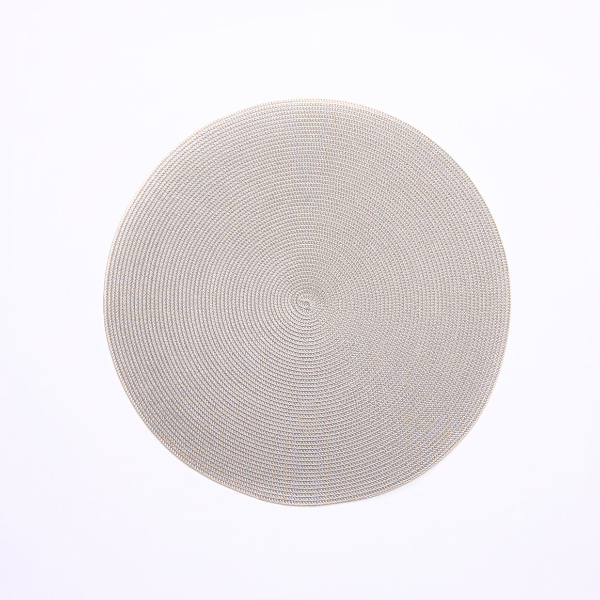 Round Placemat in Two Tone Silver/Sand Set/4