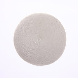 Round Placemat in Two Tone Silver/Sand Set/4