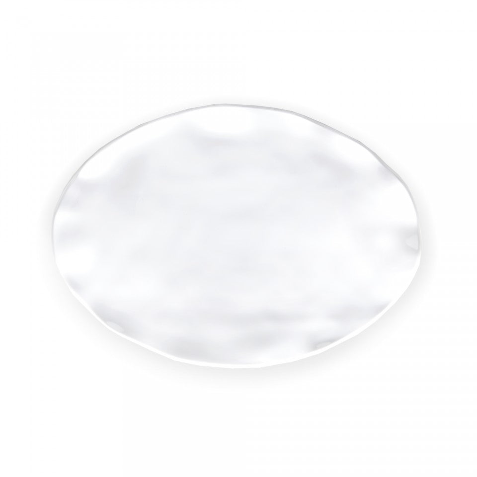 Ruffle White Small Oval Platter