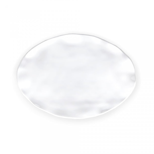 Ruffle White Small Oval Platter