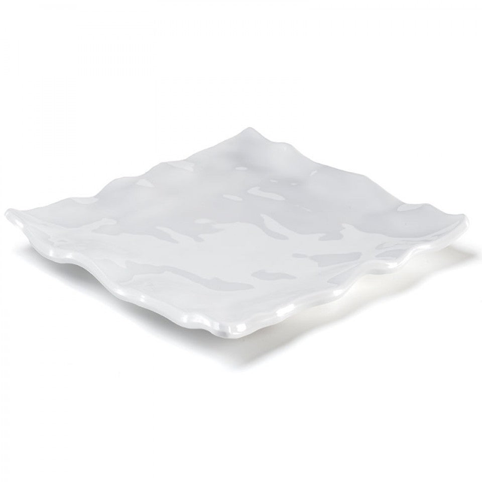 Ruffle White Square Serving Platter