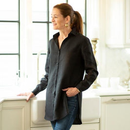 Christina Long Linen Shirt