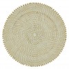 Natural Beaded Border Rattan Placemat Set/4