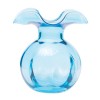 Hibiscus Glass Aqua Medium Fluted Vase