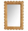 32" Scalloped Woven Mirror