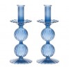 Bella Short Candle Holder in Cadet Set/2