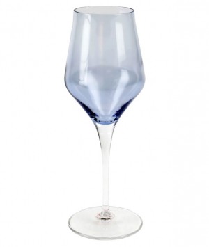 Contessa Blue Wine Glass Set/4